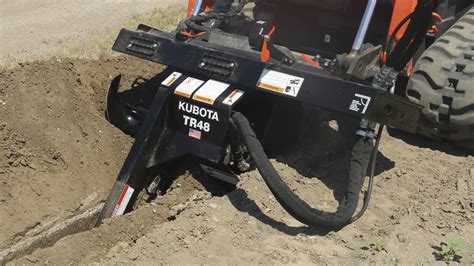 kubota skid steer trencher|kubota trencher for sale.